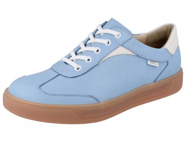 FINN COMFORT FINNCO Interlagos Damen Halbschuhe Sneaker hellblau Glattleder